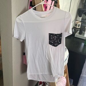 White pocket tee
